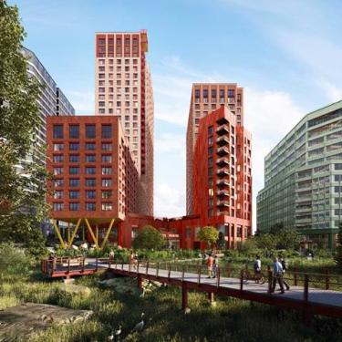 Mayfield Park and the Manchester skyline